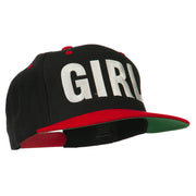 Flat Bill Hip Hop Casual Girl Embroidered Cap