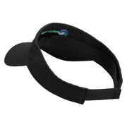 Green Power Embroidered Pro Style Cotton Twill Washed Visor - Black OSFM