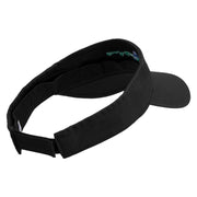 Green Power Embroidered Pro Style Cotton Twill Washed Visor - Black OSFM