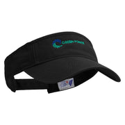 Green Power Embroidered Pro Style Cotton Twill Washed Visor - Black OSFM