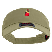 Christmas Celebration Candle Embroidered Cotton Twill Sun Visor