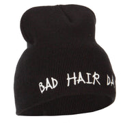 Bad Hair Day Embroidered Knitted Short Beanie