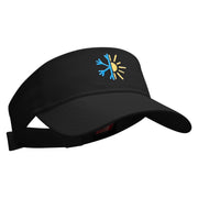 Half Winter Half Summer Embroidered Cotton Twill Sun Visor