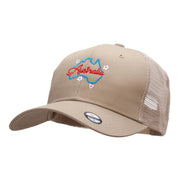 Neon Aussie Embroidered High Profile Mesh Cap