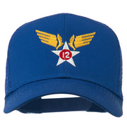 12th Air Force Badge Embroidered Mesh Cap