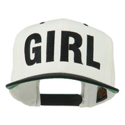 Flat Bill Hip Hop Casual Girl Embroidered Cap