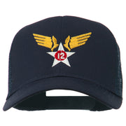 12th Air Force Badge Embroidered Mesh Cap