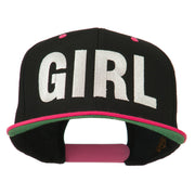 Flat Bill Hip Hop Casual Girl Embroidered Cap