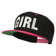 Flat Bill Hip Hop Casual Girl Embroidered Cap