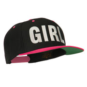 Flat Bill Hip Hop Casual Girl Embroidered Cap