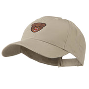 Bear Head Mascot Embroidered Cap