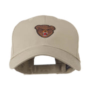 Bear Head Mascot Embroidered Cap