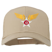 12th Air Force Badge Embroidered Mesh Cap