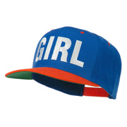 Flat Bill Hip Hop Casual Girl Embroidered Cap