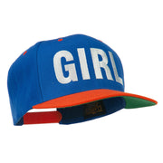 Flat Bill Hip Hop Casual Girl Embroidered Cap