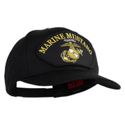 Marine Mustang Black Patched Solid Cotton Twill Pro Style Cap - Black OSFM