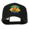 Beach Hut Embroidered Mesh Back Cap