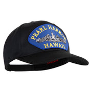Pearl Harbor Hawaii Submarine Blue Patched Solid Cotton Twill Pro Style Cap - Black OSFM