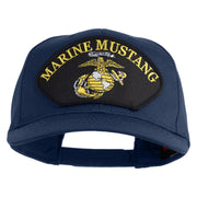 Marine Mustang Black Patched Solid Cotton Twill Pro Style Cap - Navy OSFM