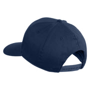 Marine Mustang Black Patched Solid Cotton Twill Pro Style Cap - Navy OSFM