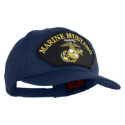 Marine Mustang Black Patched Solid Cotton Twill Pro Style Cap - Navy OSFM