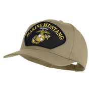 Marine Mustang Black Patched Solid Cotton Twill Pro Style Cap - Khaki OSFM