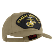 Marine Mustang Black Patched Solid Cotton Twill Pro Style Cap - Khaki OSFM