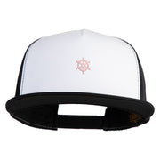 Tiny Nautical Wheel Iron On Patched Classic Trucker Cap
