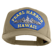 Pearl Harbor Hawaii Submarine Blue Patched Solid Cotton Twill Pro Style Cap - Khaki OSFM