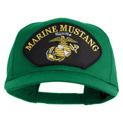 Marine Mustang Black Patched Solid Cotton Twill Pro Style Cap - Kelly OSFM