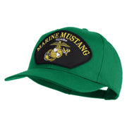 Marine Mustang Black Patched Solid Cotton Twill Pro Style Cap - Kelly OSFM