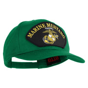 Marine Mustang Black Patched Solid Cotton Twill Pro Style Cap - Kelly OSFM