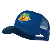 Beach Hut Embroidered Mesh Back Cap