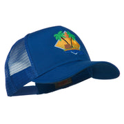 Beach Hut Embroidered Mesh Back Cap