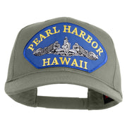 Pearl Harbor Hawaii Submarine Blue Patched Solid Cotton Twill Pro Style Cap - Grey OSFM