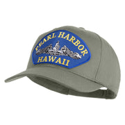 Pearl Harbor Hawaii Submarine Blue Patched Solid Cotton Twill Pro Style Cap - Grey OSFM