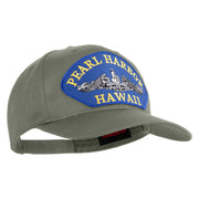 Pearl Harbor Hawaii Submarine Blue Patched Solid Cotton Twill Pro Style Cap - Grey OSFM