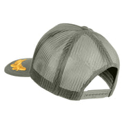 Scrambled Eggs White Patched Solid Cotton Twill 5 Panel Mesh Back Cap - Grey OSFM