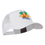 Beach Hut Embroidered Mesh Back Cap