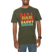 Daddy Bruh Unisex Ring Spun Cotton Vintage Short Sleeve Crewneck Tee Shirt - Vintage-Olive XS