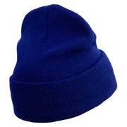 Yum Yum Embroidered 12 Inch Long Knitted Beanie - Royal OSFM