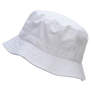 Rugby Player Jumping Embroidered Bucket Hat - White OSFM