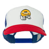 Scribe Smile Face Embroidered Foam Mesh Back Cap