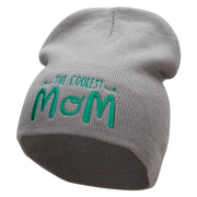 The Coolest Mom Embroidered 8 inch Acrylic Short Blank Beanie