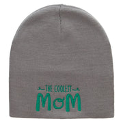 The Coolest Mom Embroidered 8 inch Acrylic Short Blank Beanie