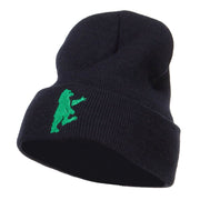 Bear Island Embroidered Long Beanie