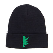 Bear Island Embroidered Long Beanie