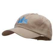 Happy Dad and Children Embroidered Low Profile Dyed Cotton Twill Cap - Khaki OSFM