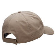 Happy Dad and Children Embroidered Low Profile Dyed Cotton Twill Cap - Khaki OSFM