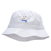 Simplified Snowman Embroidered Bucket Hat